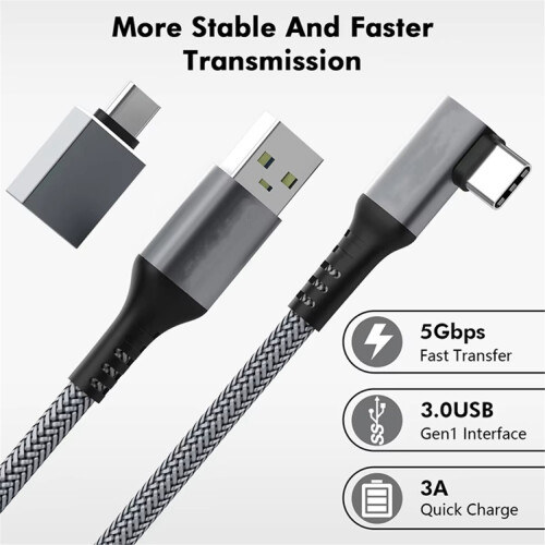 5M Data Cable VR Type-C Streaming Cable USB 3.0 Link Cable for 2 USB Type-C Adapter VR Accessories 2