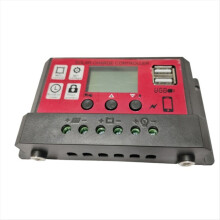 Controlador solar de 30A com entrada DC, 12V 11,1V, LCD, controlador de carregamento fotovoltaico e controlador de carregamento USB.
