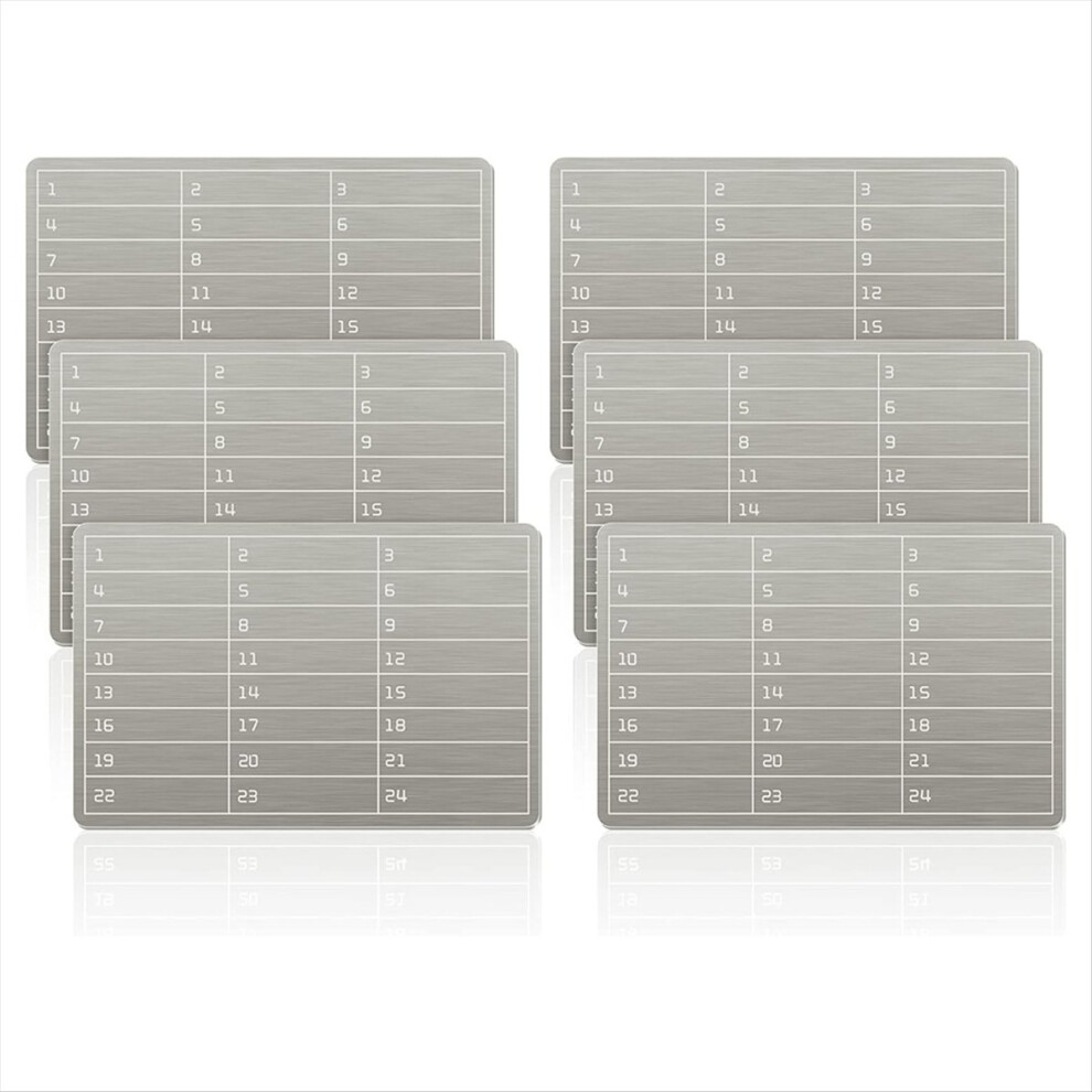 6Pcs Plates Stainless Steel Wallet Crypto Cryptocurrency Storage Crypto Wallet For Bitcoin Hardware Cold Backup 4852957302289