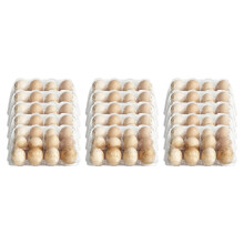 Pacote com 50 caixas de plástico para ovos com 15 unidades cada - Recipientes para ovos de galinha, ideais para fazendas, mercados e uso doméstico.