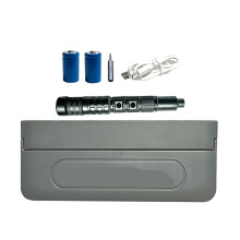 Mini-elektrische schroevendraaierset met 3 instelbare koppelstanden, draagbare reparatieset voor elektronica en doe-het-zelfprojecten in huis.