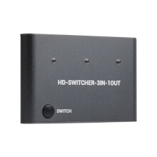 -Compatible 4K Switcher 3 in 1 Out One-Click Switch Input Devices to Share One HD Screen Support PC Game