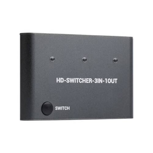 -Compatible 4K Switcher 3 in 1 Out One-Click Switch Input Devices to Share One HD Screen Support PC Game