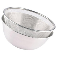Stainless Steel Kitchen Colander Set Drain Basket and Bowl for Easy Washing of Fruits Vegetables and Rice Kitchen Tool