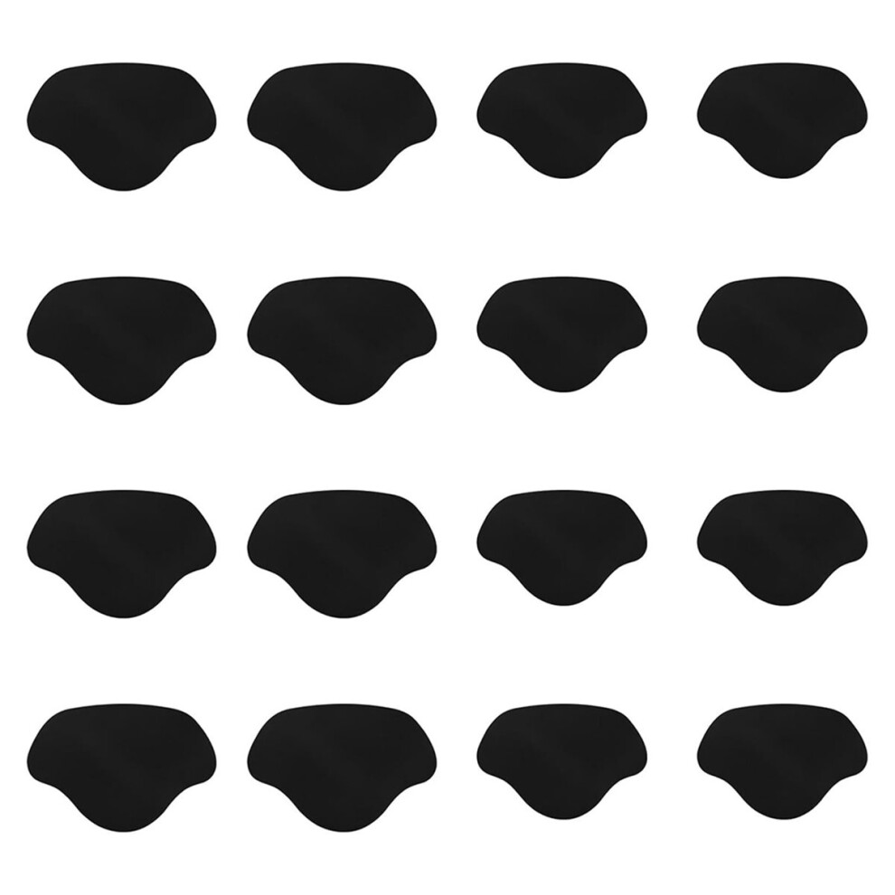 16Pcs Shoe Heel Repair Patches, Self-Adhesive Inside Hole Fix Kit Leather Heel Cushion For Boots Sneakers High Heels Black 4852957312134