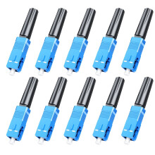 10 conectores rápidos de fibra óptica SC-UPC para cable de fibra óptica de mariposa de 2 mm x 3 mm.