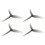 Hélice T5146 de 5 polegadas com 3 pás, rotação CW/CCW e furo de montagem de 5 mm para acessórios de drones RC FPV, preta. 1