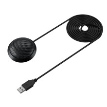 Microfone USB para conferência, Plug & Play, 360, condensador omnidirecional, para computador desktop e laptop, sem botões.