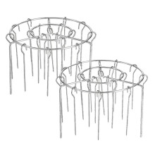 Stainless Steel Air Fryer Skewer Rack 360 Even Cooking for Most Air Fryers 24 Skewers Stainless Steel Vertical Grill