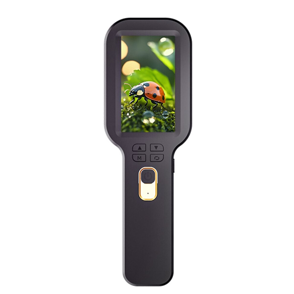 Handheld Digital Magnifier Microscope 500X Zoom 1200mah Electronic Magnifying Glass with 3 Inch IPS Screen Black