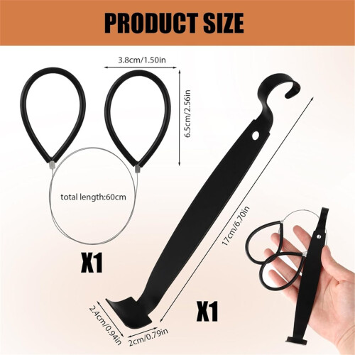 Pottery Trimming Tools, Double-Ended Trim Tool with Carbon Steel,Ceramic Tools for Pottery, Soft Rubber Handle Cutting 2