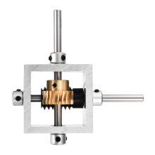 90-Winkel-Schneckengetriebe, Untersetzung 1:20, Modul 1, 20 Zähne, DIY-Modul mit 6-mm-Welle, 100 x 100 x 50 mm