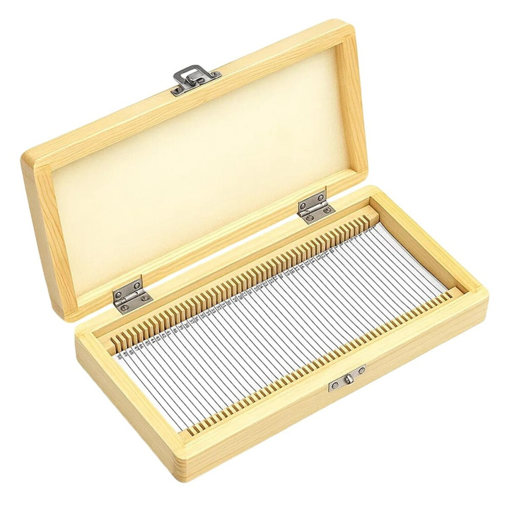 Wooden Microscope Slide Storage Box, Holds 50 Slides For Biology Education And Laboratory Use 4851916298359