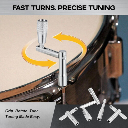 Drum Key Set, Drum Tuning Kit with Drill Bit, Speed Drum Key, Standard Drum Keys, Multi Tool for Drums 2