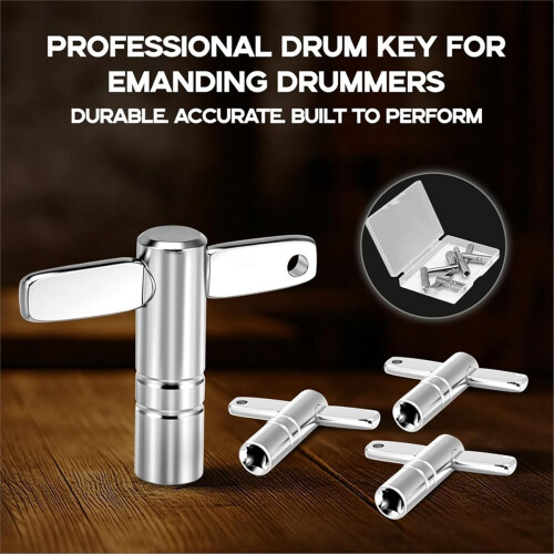 Drum Key Set, Drum Tuning Kit with Drill Bit, Speed Drum Key, Standard Drum Keys, Multi Tool for Drums 1