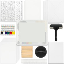 Gel-Druckplatten-Sets, Monotypie-Platte für Gel-Druckkunst, Kartenherstellung, blasenfrei und leicht abziehbar