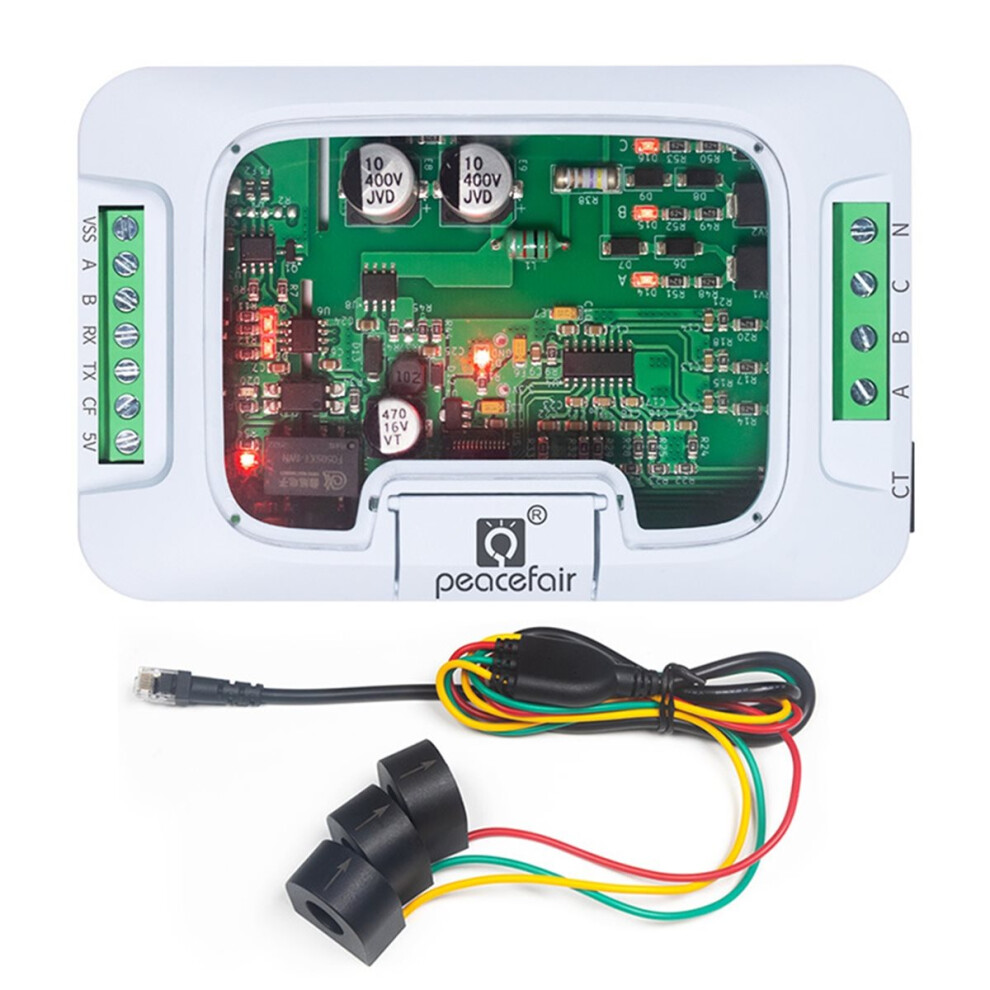 Pzem-6L24 Three-Phase Ac Energy Meter Module 100A 380V Rs485 Modbus Rtu Power Monitor For Kwh Pf Frequency 4851916203698