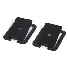 Suporte de mesa para alto-falantes de computador com ângulo inclinado, em metal, para acessórios de áudio de 3 a 4 polegadas.