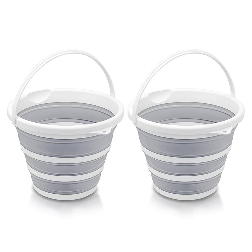 Foldable Buckets - 10L Capacity For Camping, Car Washing, Gardening, Multi-Purpose Use 2-Pack 4851916228332