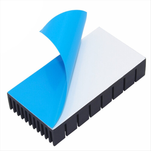 Ψύκτρα αλουμινίου για ηλεκτρονικό τσιπ RAM LED SSD ψύξης με θερμοαγώγιμη ταινία 70x22x10mm 2