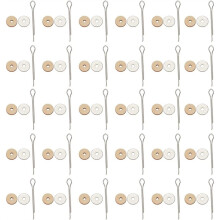 Conjunto de 30 Conectores de Juntas para Bonecas de Pelúcia de 11,5 mm com Pinos de Contrapiso e Discos de Fibra de Madeira com Pinos Rotativos