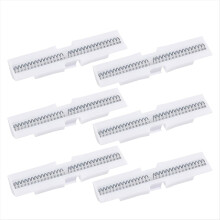 6 stuks schuifgeleiders voor vouwdeuren, veergeleiders voor vouwdeuren, schuifgeleiders voor vouwkastdeuren met bovenmontage en beschermingsrail