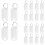 Witte, draagbare plastic sleutelhangers/ID-labels, 20 stuks 3