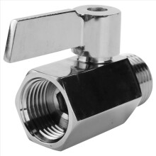 Mini válvula de esfera em aço inoxidável 304 (rosca fêmea x macho de 1/2 polegada) NPT, válvula de controle para cabeçote regulador de água