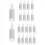 Witte, draagbare plastic sleutelhangers/ID-labels, 20 stuks 2