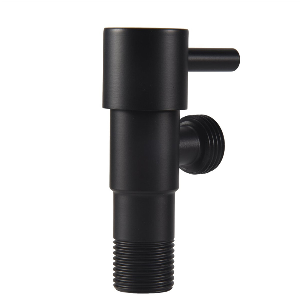 Angle Valve 304 Stainless Steel Water Stop Valve Leak-Proof Water Cold And Hot General Bathroom Accessories Black 4852957381444