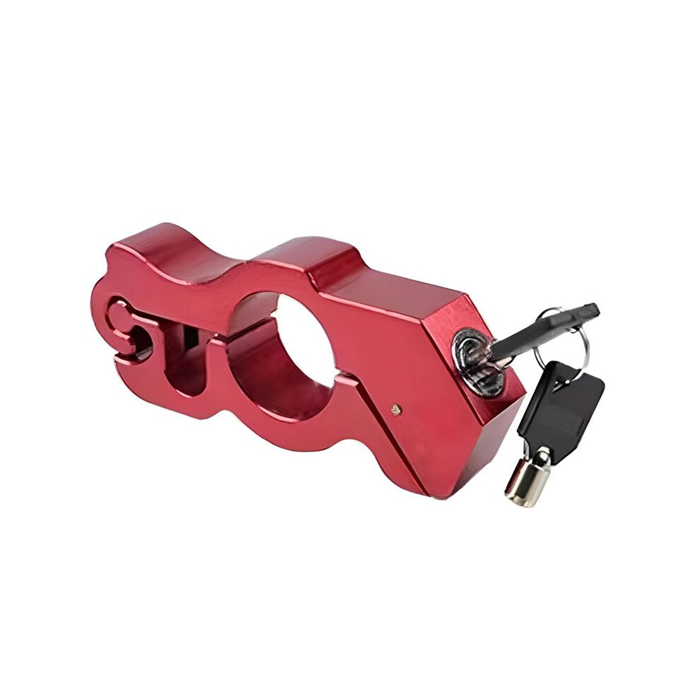 Motorcycle Lock, Handlebar Lock With 2 Keys, Anti Theft Motorcycle Brake Lock For Motorcycle Bike Atv Scooter - Red 4852957366748