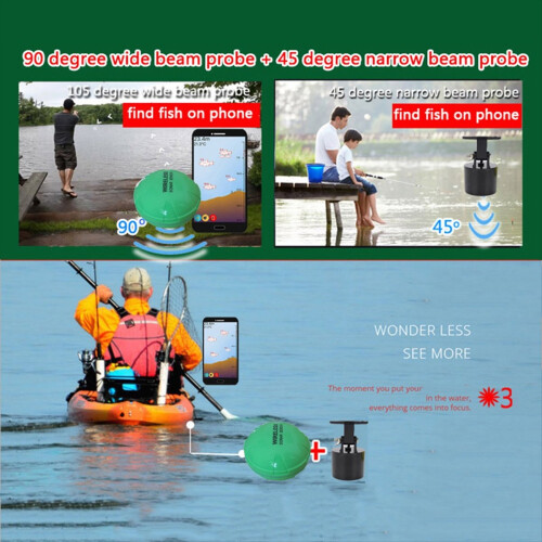 Nuevo sensor de sonar para teléfono inteligente con Bluetooth, buscador de peces inteligente para Android e iOS, pesca visual. 2