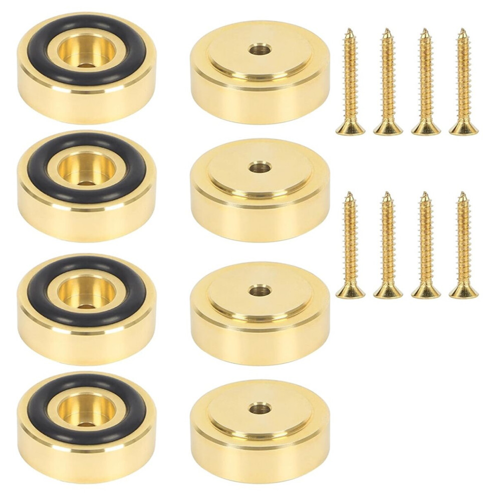8Pcs Brass Cutting Board Feet With Nonslip Pads - 1.18X0.39inch Non Slip Gold Legs Kit For Furniture 4852957311984