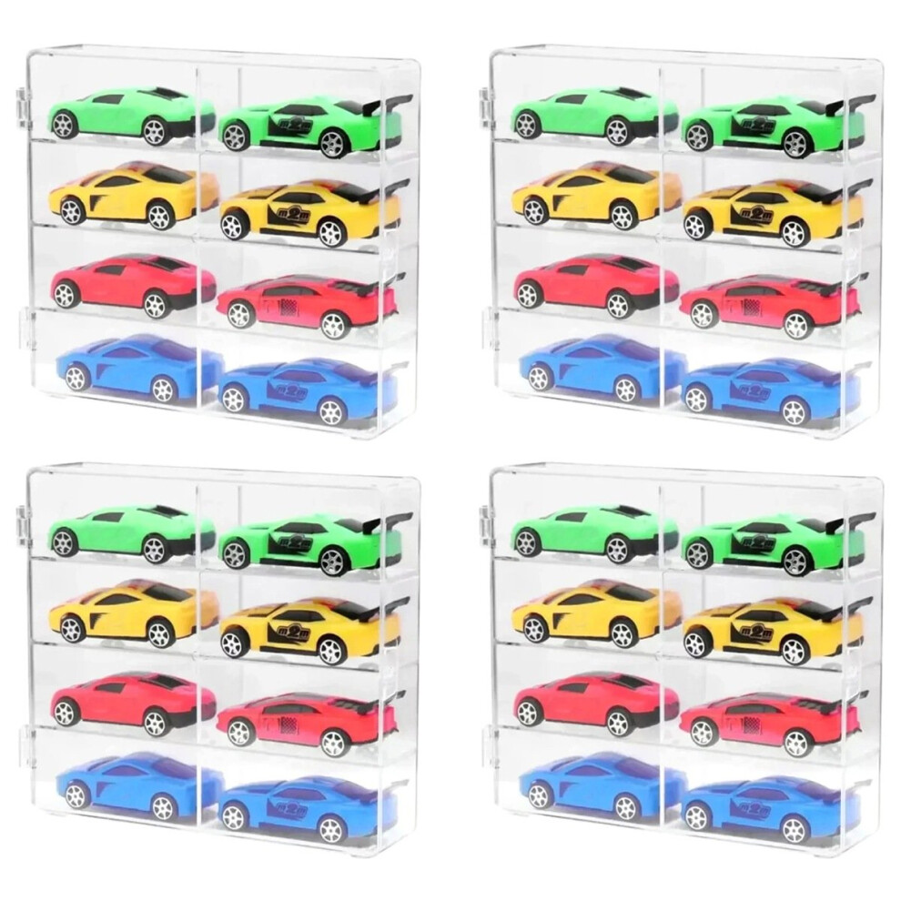 Car Display Box 1:64 For Car Model Toy 8 Grid Cabinet Rack Dustproof Stackable Car Storage Boxes 4851916249191