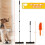 Vassoura removedora de pelos de animais, escova de borracha de 152 cm (60 polegadas) com rodo de silicone, ferramenta para remover pelos. 7