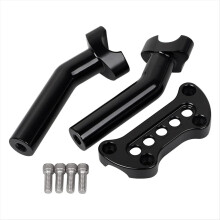 Elevador de guidão de 6 polegadas com recuo e abraçadeira superior para Dyna Street Bob FXDB