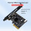 PCI-E to TYPE-E Expansion Card PCIE X4 to TYPE-E USB 3.2 20Gbps Expansion Card for Type C Front Panel Mount Adapter 5