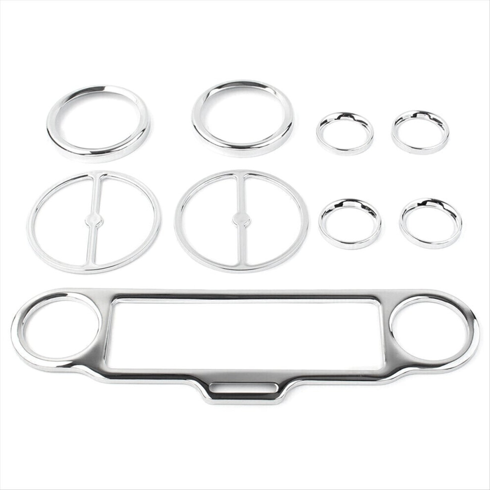 Inner Fairing Stereo Gauge Speaker Covers For Touring Street Glide Trike Models 1996-2013 Silver 4851916242604