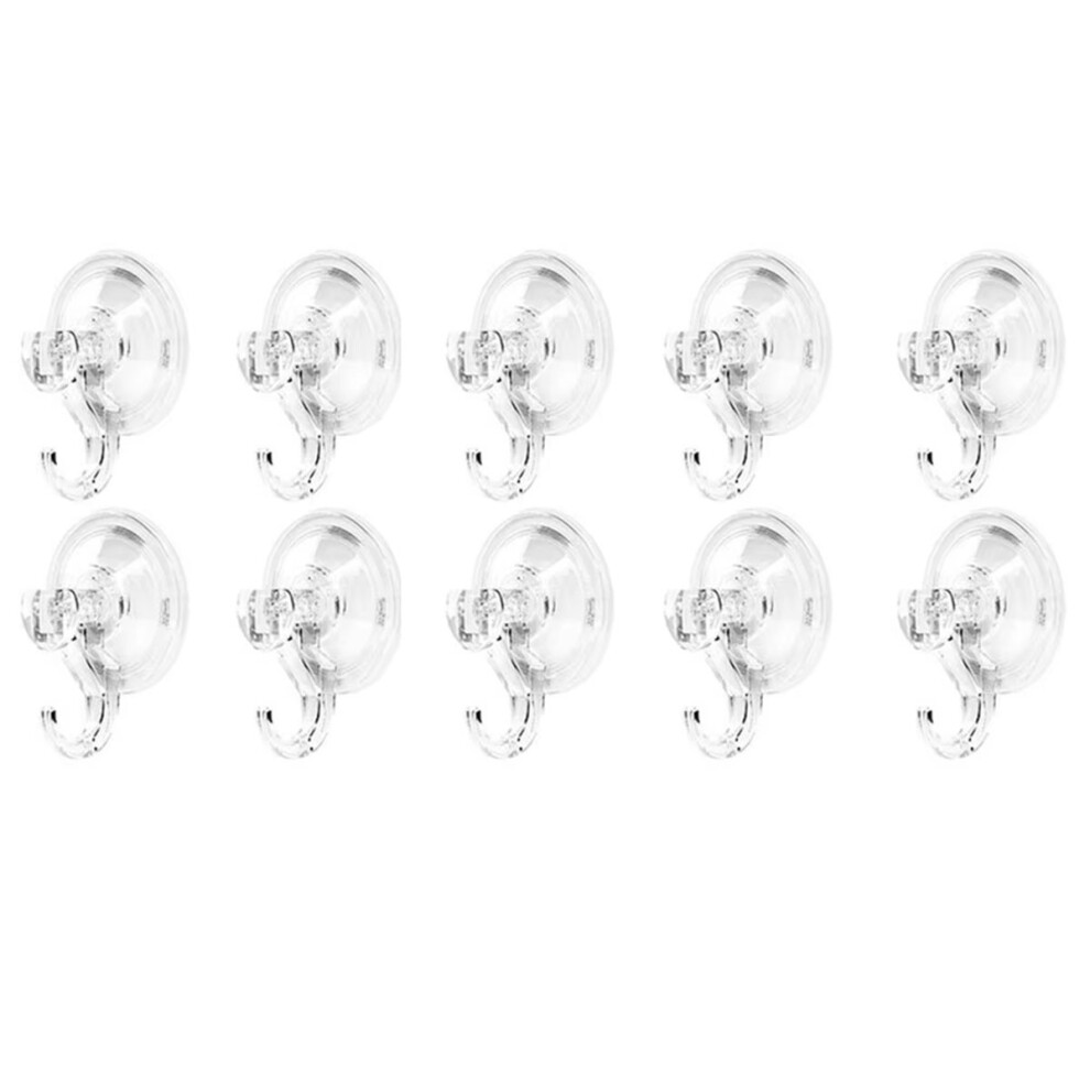 10Pcs Suction Cup Hooks, Clear Reusable Heavy Duty Vacuum Suction Cup Hooks Glass Kitchen Bathroom Hooks For Towel 4852957305693