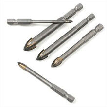 5 Sizes (4+6+8+10+12 mm) High-Speed Carbide Masonry Drill Bits for Tiles, Ceramics, Glass, and More