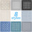 24Pcs Plastic -Stencil Kit 4.7 X 4.7Inch Geometric Pattern Template Drawing Line Embroidery Pattern for Beginners 5