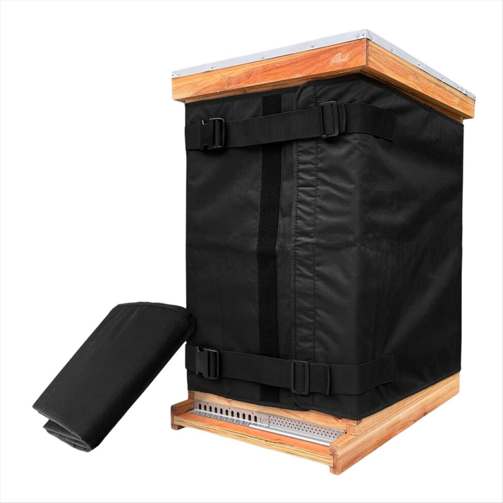 Winter Bee Hive Wrap For 8 And 10 Frame Hives, Adjustable Beehive Wrap Beekeeping Supplies, 600D Oxford Insulated Cover 4851916250937