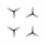 Hélice de 3 pás de 1,2 x 0,9 x 3 polegadas (1,22 polegadas) para drones FPV, eixo de 1 mm, cinza, para projetos DIY. 1