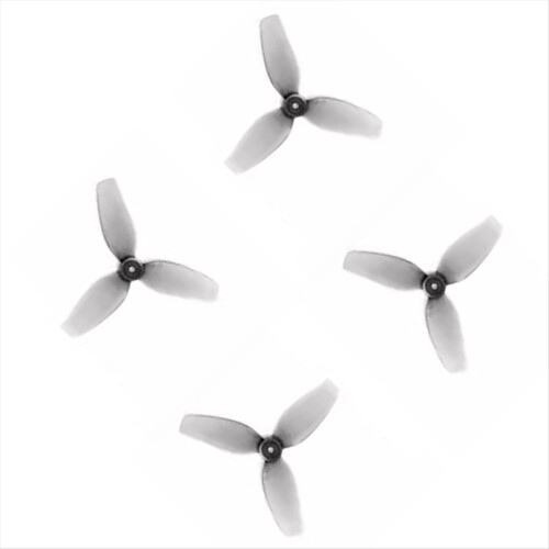 Hélice de 3 pás de 1,2 x 0,9 x 3 polegadas (1,22 polegadas) para drones FPV, eixo de 1 mm, cinza, para projetos DIY. 1