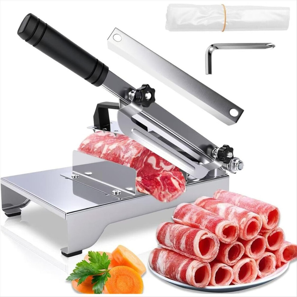 Manual Frozenmeat Slicer, Adjustable Thickness Meat Slicer, Upgraded Meat Cleavers For Beef Mutton Roll Meat Cutter 4851916258032