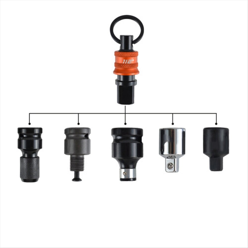1/2 3/8 Inch Keychain Socket Hexagonal Shank Drill Bit Holder for Impact Drill Nut Driver Carabiner Socket Extension 1