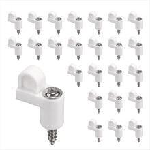 24 stuks 3/8 inch nylon raamhorclips met lichtmetalen schroeven voor veilige bevestiging - wit
