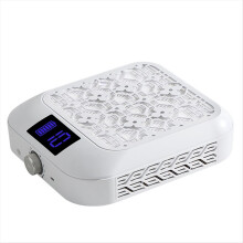 Borstelloze turbine-nagelstofafzuiger met LED-display, draagbare stofzuiger voor manicure en nail art, vrij te verplaatsen.