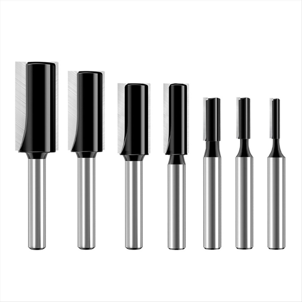 7Pc Straight Router Bit Set 1/4 Shank,Straight Bit Dado,Cut Dia 1/8In,5/32In,3/16In,1/4In,5/16In,3/8In,1/2In Router Bits 4851916262367