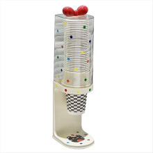 Dispensador de copos de água, suporte para copos descartáveis com fundo plano, dispensador de copos de papel tipo puxador.